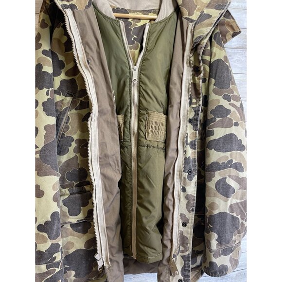 Vintage Columbia 3 In 1 Camo Hunting Jacket with Shell, Bomber Liner & Hood - Picture 2 of 16